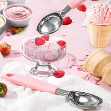 1pc Stainless Steel Ice Cream Scoop, Household Scooper For Ice Cream, Frozen Yogurt, Jelly, Sandwiches, Kitchen Tool