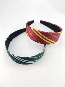 1/4pcs Striped Casual Polyester Magical World Headband, Suitable For Daily Wear,Festival,Party - Multicolor - View 4