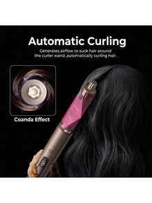 UKLISS Multi-Function Hot Air Styler 6 In 1 Hair Dryer Brush Automatic Curling Straightening Volumizing Tool - Champagne - View 5