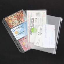 5 buc/pachet, pungi cu fermoar cu compartiment dublu, A5 și A6, cu huse, organizator de documente - clar - Vizualizare 8