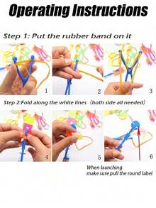 5-Piece Set Of Slingshot UFO Toys With LED Lights, Interactive Family Games, Outdoor Glowing Flying Fun Toys, Suitable Gifts For Family And Friends, Birthday Gifts, Friend Gifts, Flying Gifts, Glowing Toys - Multicolor - View 4