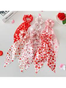 情人节限量版丝带蝴蝶结发圈，甜美仙女风发饰，丝带蝴蝶结发绳，吸睛派对单品 - 彩色 - 查看 5