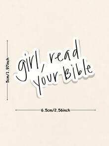 1张女孩阅读圣经贴纸，信仰贴纸，笔记本电脑贴纸，水瓶贴纸，汽车贴纸，滑板贴纸，趣味贴纸，小礼物 - 彩色 - 查看 11