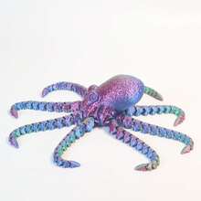 1pc 41cm/16.14inch Giant Octopus, Ocean Monster, Huge Octopus, Colorful Octopus, Black & Gold Octopus, Holiday Decor Party Gift, Birthday Gift, Funny 3D Printed Art Figurine, Home Decor, Car Decor, Garden Decor, Valentine's Day Gift - Multicolor - View 9