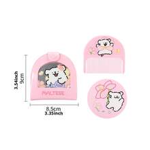 Miniso Line Puppy Maltese Series Pink Lightweight 2-In-1 Mirror & Comb Set (With Portable Storage Pouch): ABS Material + Round Skin-Friendly Comb Teeth + HD Mirror Flip-Top Portable Design A Girlish Vanity Essential For Daily Commute/ Outings/Campus Makeup Touch-Ups(1 PC) - Multicolor - View 9