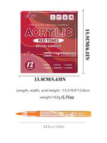 84色软头免压绘画涂鸦叠加笔直型液体丙烯马克笔，适用于石头、玻璃、陶瓷、复活节彩蛋、金属、木材，防水 - 直液式丙烯酸馬克筆 - 查看 10