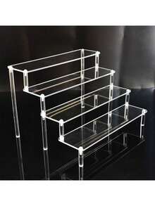 亚克力展示架，分层透明迷你雕像/小雕像桌面收纳架，阶梯式展示架 - 彩色 - 查看 8