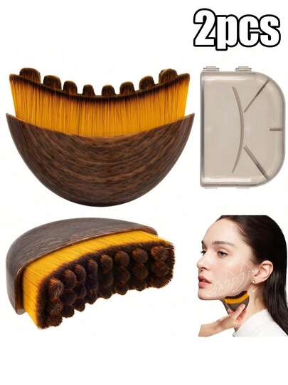 2pcs Lymphatic Drainage Face And Body Brush, Designed For Facial, Jawline And Chin Sculpting Lymphatic Drainage Massager, Ergonomic Design Contouring To Skin, Portable Beauty Tool (Continuous Use Will Show Results), Beauty, Skincare, Spa, Self-Care, Skincare Tools, Facial Care, Beauty Therapist Supplies, Massage, Facial Massage Tool, Facial Roller