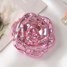 Mini Makeup Mirror, Exquisite Square Folding Makeup Mirror, Rose Pattern Pocket Mirror, Handheld Double-Sided Makeup Mirror, 2X Magnification High-Definition Mirror, Travel Makeup Mirror, Compact Makeup Mirror, Mini Pocket Makeup Mirror, Fashion Accessory, Suitable For Living Room/Home/Bedroom, Perfect Gift For Beloved Mom, Aunt - Multicolor - View 14