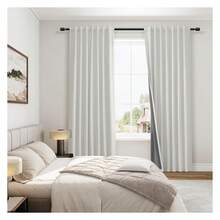 102 Inch Blackout Curtains 2 Panels,Linen Thermal Drapes For Bedroom - 如圖638 - View 5