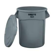 Rubbermaid Brute 32-Gallon Trash Can With Lid, - 1 - View 9