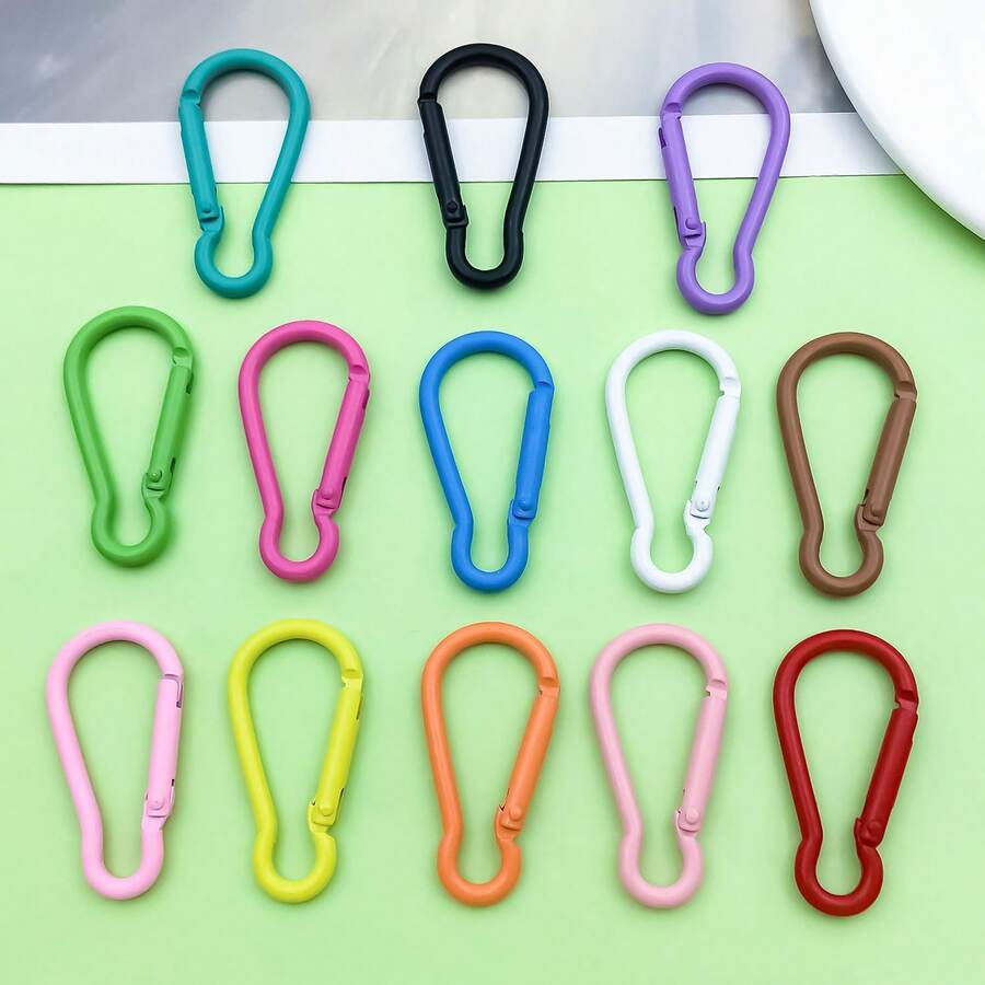 5 piezas Clip de resorte de primavera, Gancho de llavero de resorte de primavera Multiusos Clips de llavero de color caramelo Hebilla de enlace rápido para manualidades de llaveros DIY y elaboración de joyas - Multicolor - Ver 1