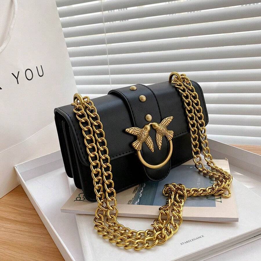 New Women's Handbag, Versatile Small Square Bag, Niche Style, Shoulder Bag, Crossbody Bag, Handbag - 黑色 - 查看 1