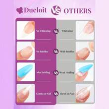 5Bottles,Extra Strong Brush-On Nail Glue For Acrylic Nails, Nail Tips & Press-On Nails (8ml) With File For Glue-On Fake Nails, Fix Broken Nail Repair. Acrylic Nail Glue Nail Bond Nail Glue Gel,Valentine's Day Gift! - 5瓶 - 查看 5