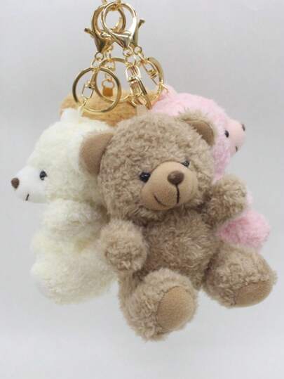 Cartoon Bear Keychain, Cute Keyring, Backpack Decor Pendant, Mini Teddy Bear Animal Keychain, Backpack Handbag Hanging Ornament, Graduation Ceremony, Wedding Party Gift, Cute Bear Bag Charm - Perfect Girl's Accessory Keychain, Bear Pendant, Mini Cartoon Keychain, Bag Decoration, Fashion Bag Accessory Gift