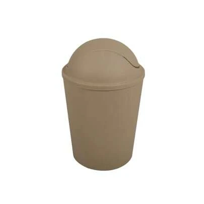 AKO 5.5L Waste Bin With Collapsible Lid Taupe Brown 5.5 L
