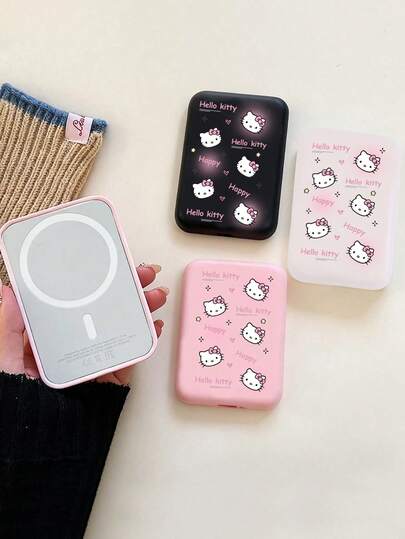 Sanrio TPU Soft Rubber Matte Wireless Power Bank Protective Case - 360 Degree Full-Body Drop Protection, Fine Texture, Compatible With IPhone MagSafe