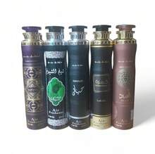 Lot de 5 désodorisants Lattafa (parfums arabes) : Her Black, Badee Pink, Her Confession White, Eclaire, Musamam White. Livraison en 24/48 h. Différentes combinaisons de lots de 5 disponibles. - dulson - Voir 1