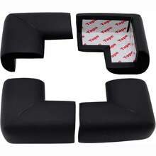 4pcs Soft Foam Baby Corner Guards, Pre-Taped Furniture Edge Protectors, L-Shaped Safety Cushion Pads, Angle Protectors
