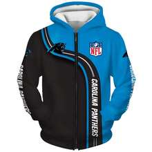 Carolina Panthers 3D Over Print Hoodie With  Option - Multicolor - View 1