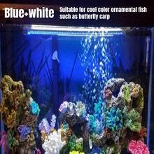 1pc Waterproof LED Aquarium Light Strip, Dual-Row RGB/Blue-White Light Options, Submersible Clip Design, Enhances Aquarium Decor, Suitable For Aquarium Lighting, Party Gifts