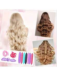 20/15/10pcs Set Sponge Hair Curlers, Soft Curling Rods, Polka Dot Pattern, No Heat Required, Elastic & Flexible, Create Natural Curls, Waves & Voluminous Effects, Suitable For Day & Night Use - Multicolor - View 8