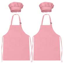 2pcs/Set Kids Apron And Chef Hat Set, Boys & Girls Apron With 2 Pockets, Adjustable, Children's Painting Apron, Suitable For Cooking, Classroom, Baking, Painting, Crafts, BBQ, DIY, Party, Ages 6-13 - Multicolor - View 17