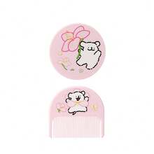 Miniso Line Puppy Maltese Series Pink Lightweight 2-In-1 Mirror & Comb Set (With Portable Storage Pouch): ABS Material + Round Skin-Friendly Comb Teeth + HD Mirror Flip-Top Portable Design A Girlish Vanity Essential For Daily Commute/ Outings/Campus Makeup Touch-Ups(1 PC) - Multicolor - View 8
