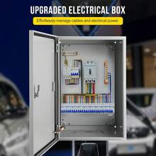 Caja Eléctrica Exterior Impermeable con Tapa Cerrable, Gabinete de Potencia Resistente para Jardín, Patio y Piscina - 24*24*12 - Ver 4