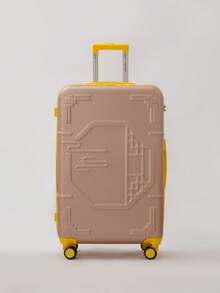 FOCHlER 1 PCS 20-Inch Carry-On Suitcase, Hard-Shell With 360-Degree Spinner Wheels, Combination Lock, And Zipper Closure. A Perfect Valentine's Day Gift. - Champagne - View 10