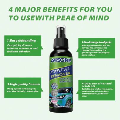 30ml/50ml/120ml Multi-Purpose Adhesive Remover - Fast Acting, No Residue, Non-Scratch Formula - Removes Sticker, Tape, Label Residues For Home, Office And Automotive Use - Popular Cleaning Essential