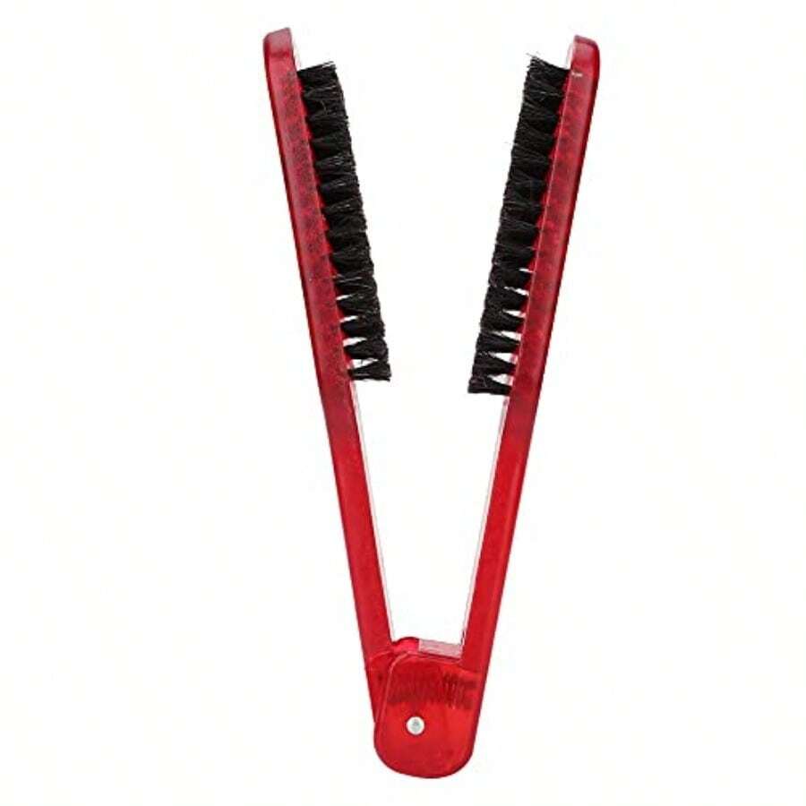 BrandName Cepillo de Doble Cara Antiestático Profesional Peine Alisador de Cabello para Mujeres y Hombres para el Hogar rojo - Confort Efectivo - Rojo - Ver 1