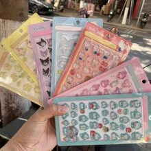 1pc 3D Cartoon Cat Sticker, Reusable Waterproof Sticker, DIY Craft Sticker, Suitable For Notebook, Water Bottle, Car, Gift Box, Party Decoration, Plastic, School Supplies, Back To School