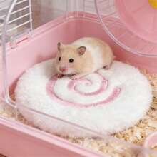 Soft Hamster Nest Pad, Hamster Round Nest, Warm Hamster Nest Pad, Small Animal All Season Bed, Pink And White, Suitable For Guinea Pigs, Hamsters, Gerbils, Ferrets, New Year Gift - Multicolor - View 3