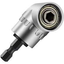 105 Degree 1/4" Straight Angle Drill Bit Adapter With Hex Shank Screwdriver Angled Holder
