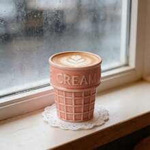 1个创意冰淇淋杯陶瓷杯，单只家用茶杯，牛奶杯，咖啡杯，甜点杯 - 彩色 - 查看 11