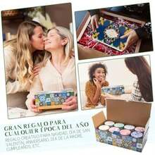 Velas Aromáticas, Juego de 16 Velas Perfumadas Relajantes, Cera de Soja 100% Pura(Por Lata 2.5 Onzas), Regalos para Mujer, Velas Aromaterapia, Alivio del Estrés, para Yoga,Navidad,Día de San Valentín(default) - Multicolor - Ver 8