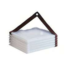 1pc Thick Transparent Waterproof Tarpaulin Made Of 3.5mil Polyethylene (PE), Tear-Resistant, Windproof, Snow-Proof, Rain-Proof, Dust-Proof, Heat-Insulating, Suitable For Outdoor Use - Multicolor - View 9