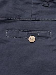 Pantalones casuales con logo bordado para niños, primavera/otoño - Gris - Ver 9