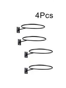 1-4PCS 安装式球壁挂式存储展示球存储通用球架金属球支架黑色球架支架用于篮球足球排球足球存储展示，送给青少年的礼物送给父亲的礼物，返校 - 黑色 - 查看 11