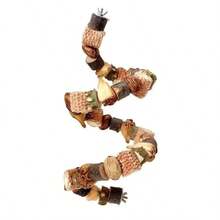 鹦鹉磨牙玩具，虎纹小鸟架，玄凤鹦鹉磨牙栖架，攀爬磨牙玩具，鸟笼配件，牡丹 - 彩色 - 查看 14