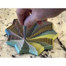 Expanded Sensory Fidget Star With Handle - Very Satisfying Sight And Sound With Hypnotizing Visual Fidget Toy - Xanh lam - Xanh lục - Tím - Xem 3