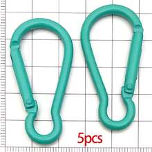 5 piezas Clip de resorte de primavera, Gancho de llavero de resorte de primavera Multiusos Clips de llavero de color caramelo Hebilla de enlace rápido para manualidades de llaveros DIY y elaboración de joyas - Multicolor - Ver 18