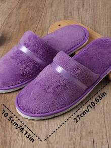 1 paire de pantoufles en polaire de corail avec une variété de couleurs et de styles au choix, chaussures plates confortables et chaudes pour une utilisation à la maison, l'hiver pour l'isolation de la maison, convenant pour recevoir des invités, convenant pour le spa, convenant pour les hôtels, etc. Pantoufles d'hôtel, pantoufles réutilisables multicolores pour la maison, intérieur, salle de bain chambre, pantoufles de voyage, pantoufles neutres (et styles au hasard), fête des femmes, articles de voyage, cadeaux de mariage, Y2k, chambre à coucher, accessoires automobiles pour femmes, décoration de cuisine, articles mignons - Multicolore - Voir 4