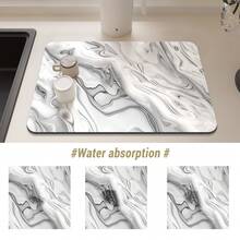 Silicone Dish Drying Mat, Heat Resistant Countertop Trivet, Quick Dry Pad For Kitchen Table, Bar, Coffee Machine, Non-Slip & Waterproof, Easy To Clean - Color - View 6