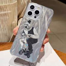 Funda para teléfono con diseño de payaso espeluznante en scooter, compatible con Samsung, Apple, VIVO, OPPO, , Transsion, ,  y Honor. Fabricada en TPU, ofrece protección a prueba de golpes y caídas. Un regalo ideal para familiares y amigos. - transparente - Ver 4