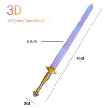 1pc New Rumi's Four Tiger Sword, Resin Detachable Design Chinese Sword, Cosplay Prop Sword, Plastic Sword Decor, Perfect Gift, Birthday Gift - Multicolor - View 13