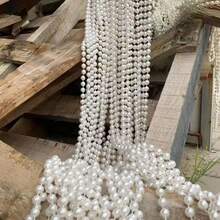 196,85 pulgadas/4mm/6mm Joyería de moda Artesanía Imitación de perlas blancas Guirnalda de cuentas, Perlas decorativas, Hermosa y elegante guirnalda de perlas blancas enrolladas para accesorios de joyería de boda, fiesta de cumpleaños, decoración de pasteles, decoración de pasteles, herramientas de decoración de pasteles - Multicolor - Ver 6