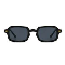 1 Pair Square Frame Fashion Glasses, Fashionable Eyewear Suitable For Men And Women - Black - View 2