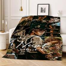 A Newt Scamander Character-Themed Printed Blanket, Exquisitely Designed, Suitable For Home, Bedroom, Guest Room, And All-Season Use. An Ideal Gift, Travel Blanket, Bedroom Accessory, Unique Pattern, Modern Style, Durable Material, Soft Flannel, Multi-Functional Cover, All-Season Blanket, Perfect For Gift Shoppers And College Students. - trắng - Xem 2